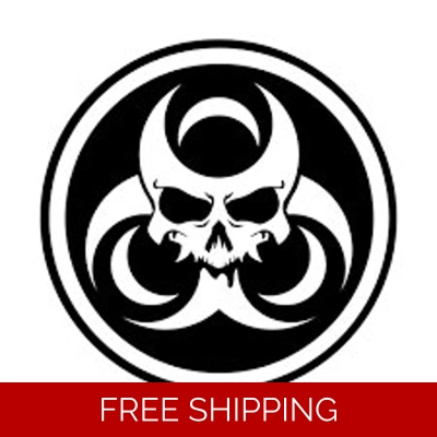 Biohazard Toxic Skull Die Cut Vinyl Decal sticker Biohazard Toxic Skull Die Cut Vinyl Decal sticker